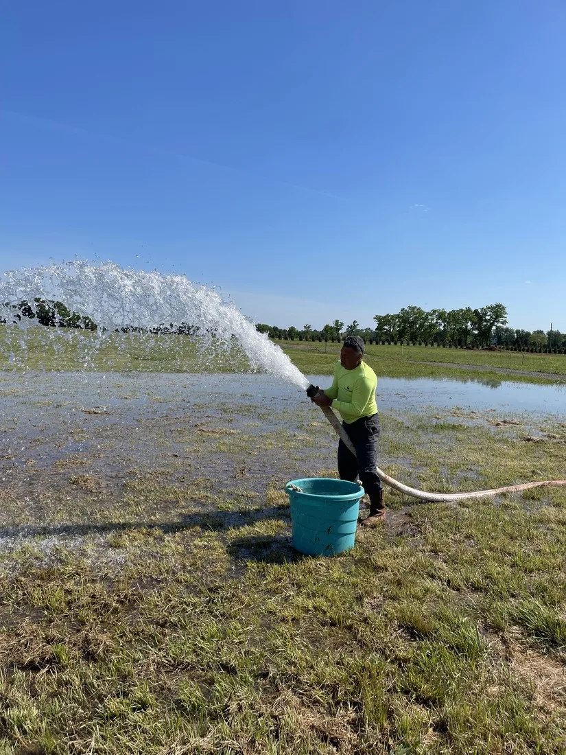 High-volume flow during well development after hydrofracking